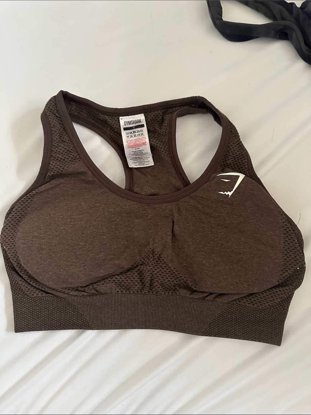 Gymshark Chocolate Brown Seamless Racerback Sports Bra